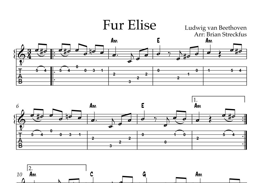 Fur Elise (arr. Brian Streckfus)