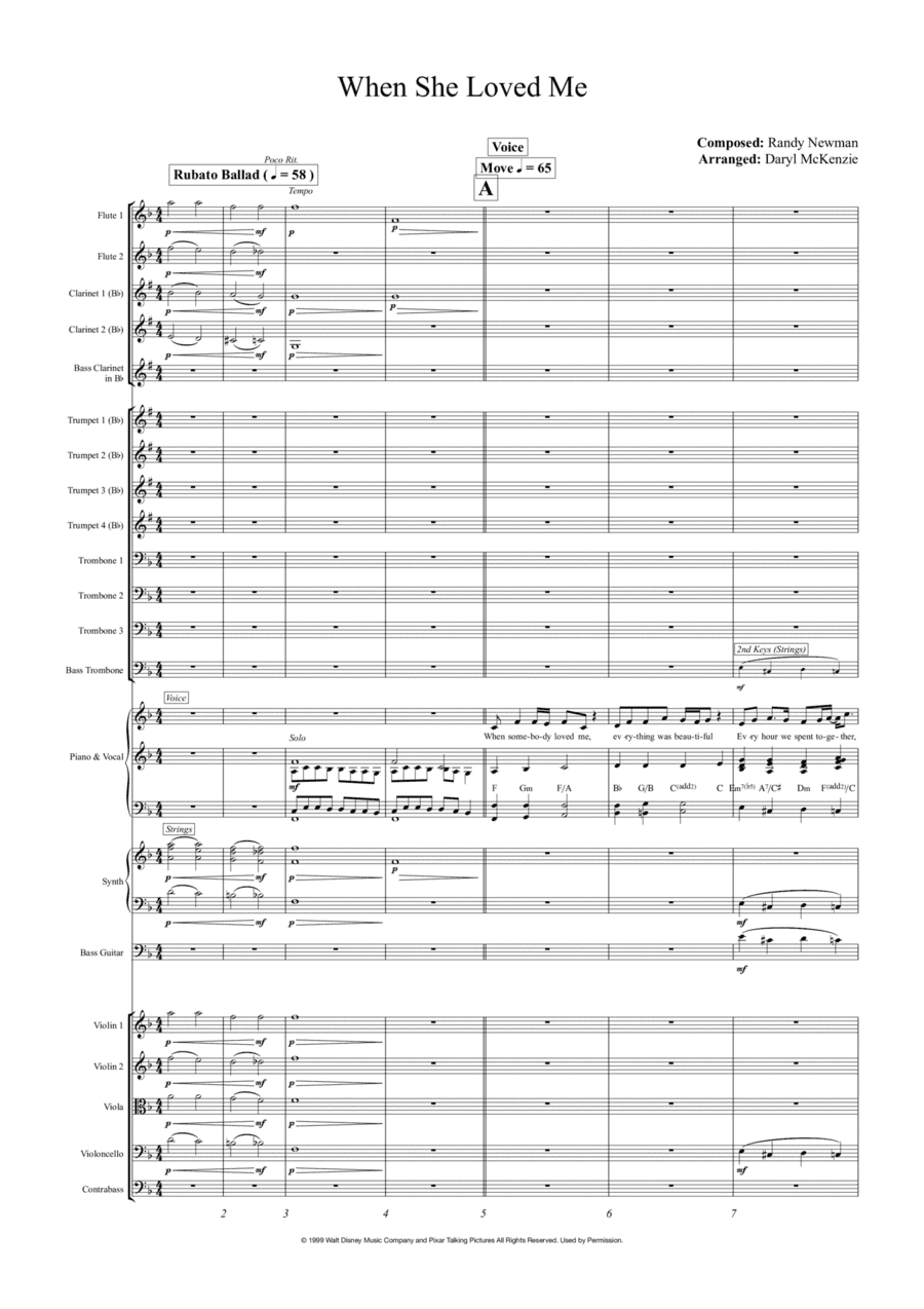 When She Loved Me (arr. Daryl McKenzie)