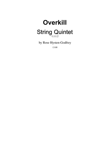 Overkill String Quintet