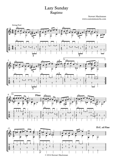 Lazy Sunday Ragtime
