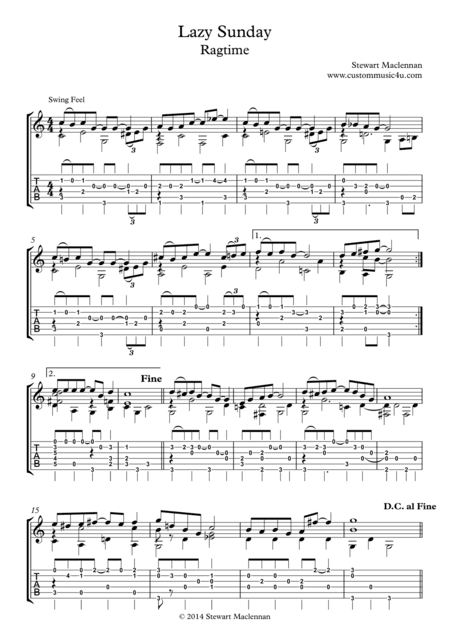 Lazy Sunday Ragtime