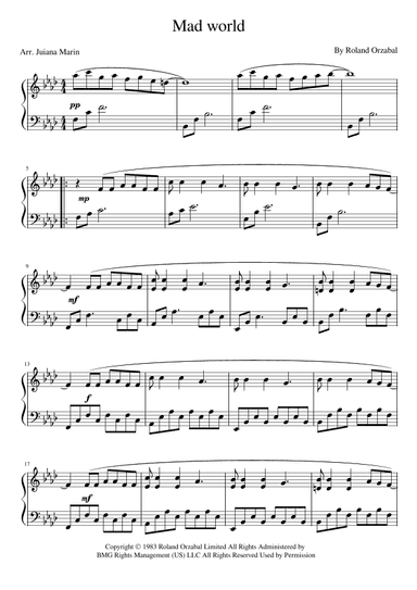 Mad World (arr. JULIANA MARIN)