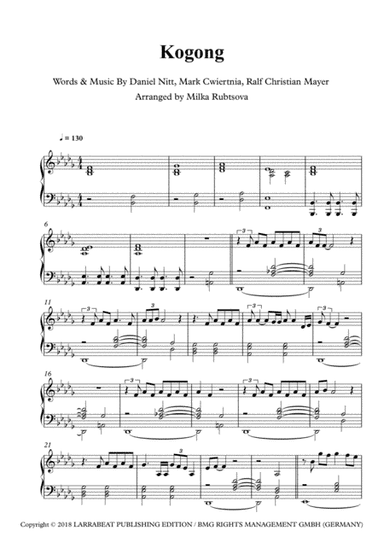 Kogong (arr. Milka Rubtsova)