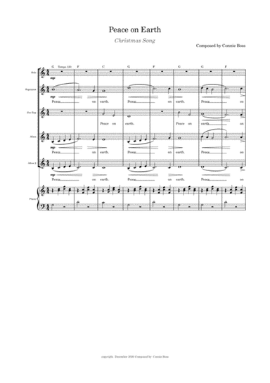 Peace on Earth - Christmas Song -  Women's quartet with piano