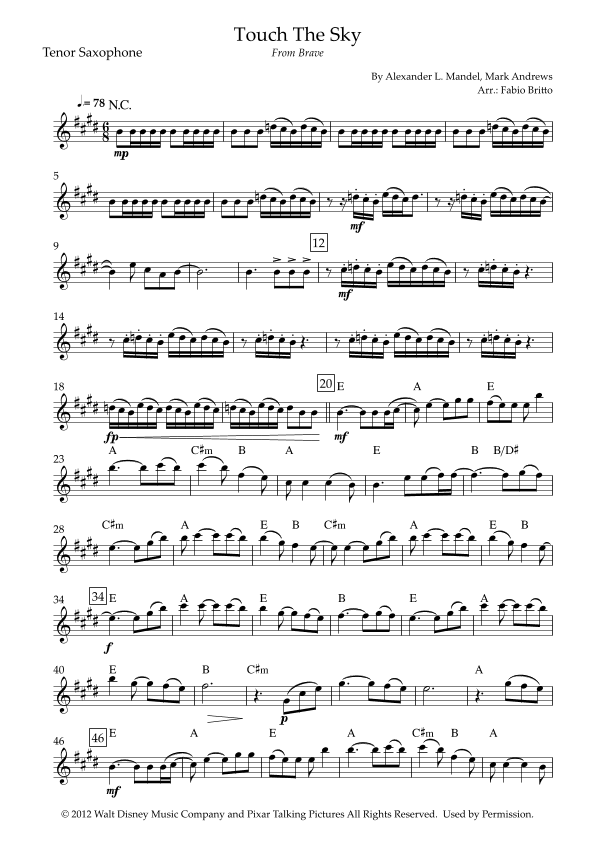 Touch The Sky (arr. Fabio Britto)