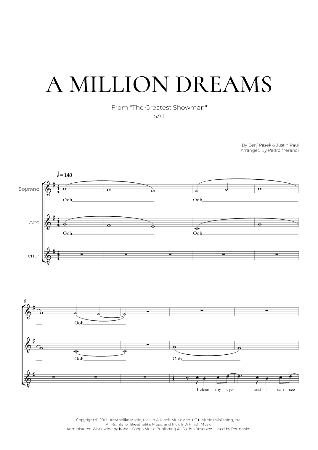 A Million Dreams (arr. Pedro Merendi)