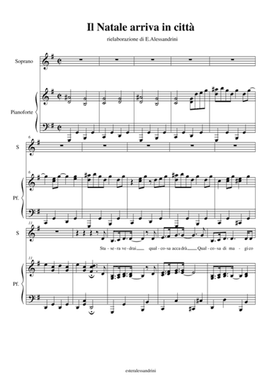 Il Natale arriva in città. (piano e voce) (arr. Ester Alessandrini)