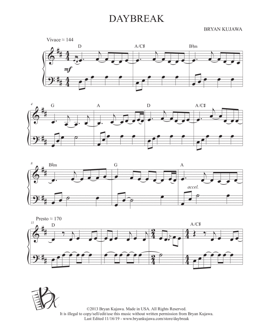 Daybreak (Piano Solo)