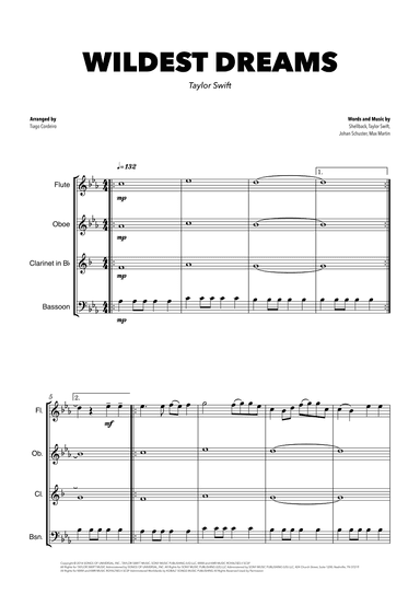 Wildest Dreams (arr. Tiago Cordeiro)