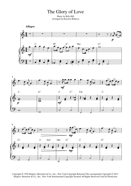 The Glory Of Love (arr. Kaiserin Rebecca)