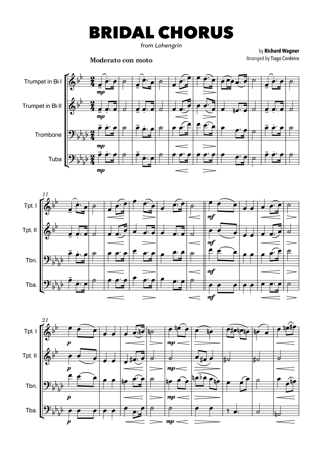 Bridal Chorus (arr. Tiago Cordeiro)