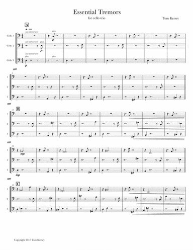Essential Tremors for cello trio