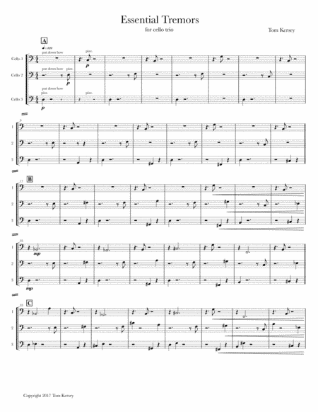 Essential Tremors for cello trio