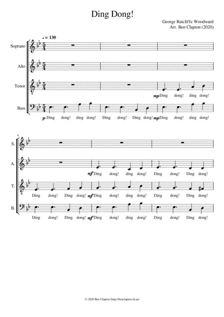 Ding Dong! (arr. Ben Clapton)