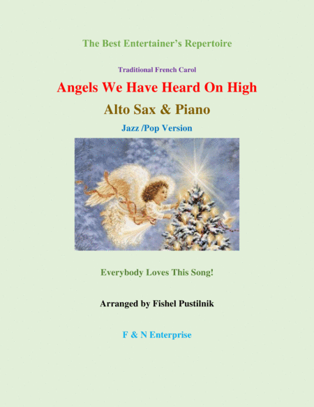 "Angels We Have Heard On High"-Piano Background for Alto Sax and Piano (arr. Fishel Pustilnik)