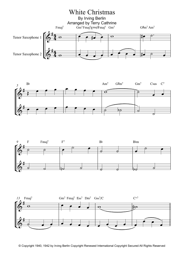 White Christmas (arr. Terry Cathrine)
