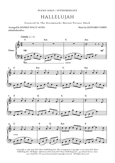 Hallelujah (arr. Danilo "Daca" Alves)