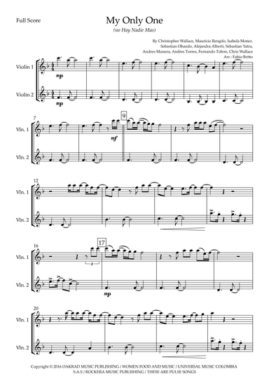 My Only One (no Hay Nadie Mas) (arr. Ottirb Sage)