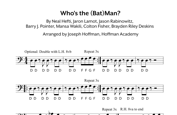 The Lego Batman Movie (arr. Joseph Hoffman, Hoffman Academy)
