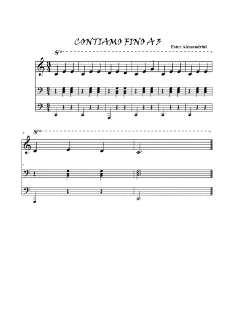 We count up to 3.(easy piano 3 hands)