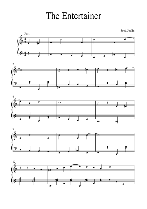 The Entertainer (arr. Jackson Spindler)