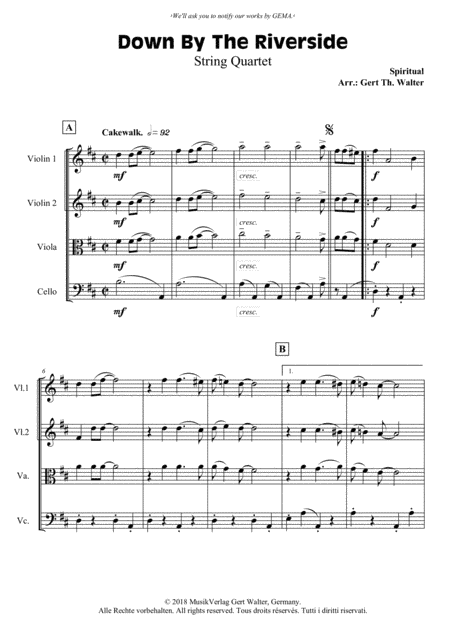 Down By The Riverside (arr. Gert Th. Walter)