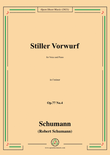 Schumann-Stiller Vorwurf,Op.77 No.4,in f minor (arr. Open Cloud)