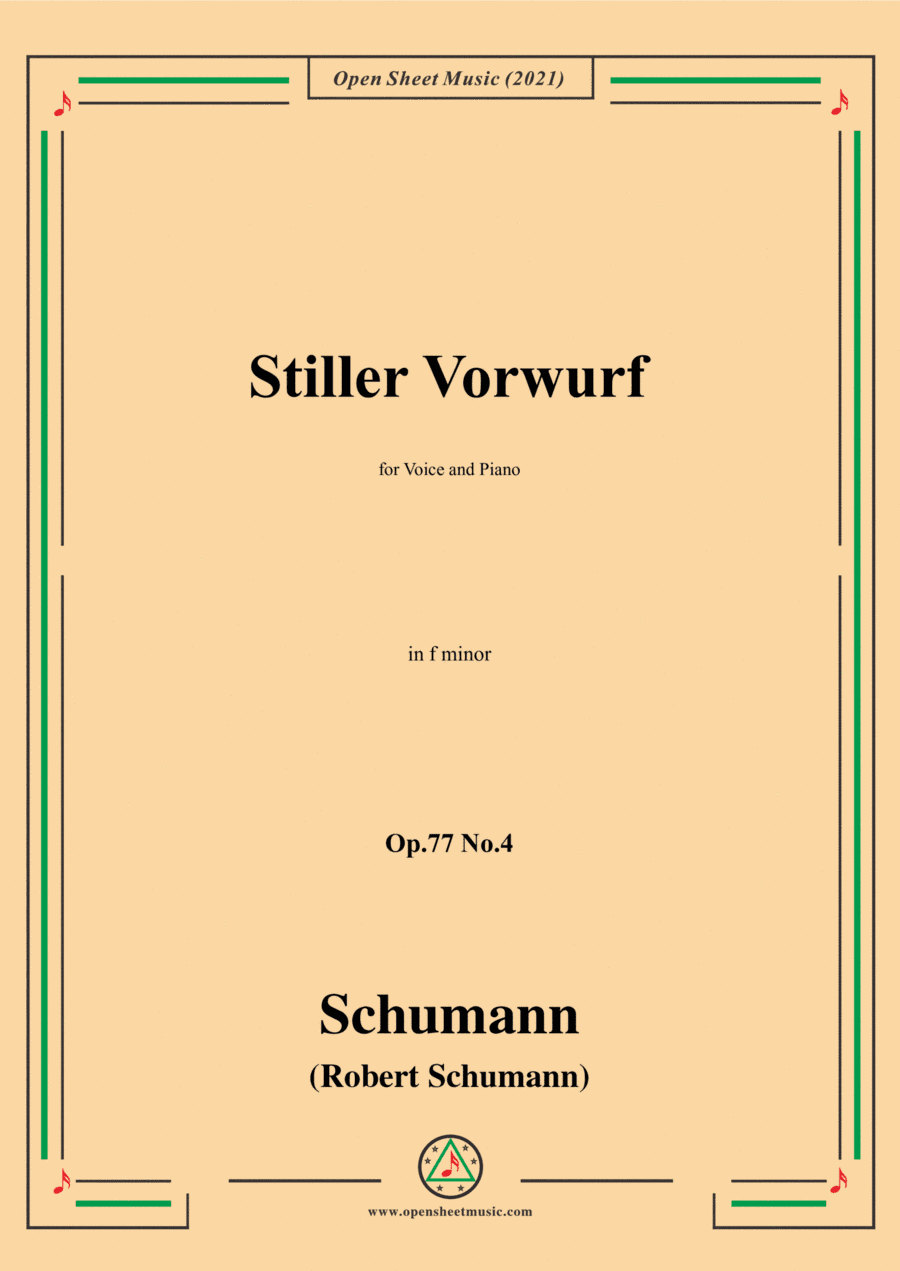 Schumann-Stiller Vorwurf,Op.77 No.4,in f minor (arr. Open Cloud)