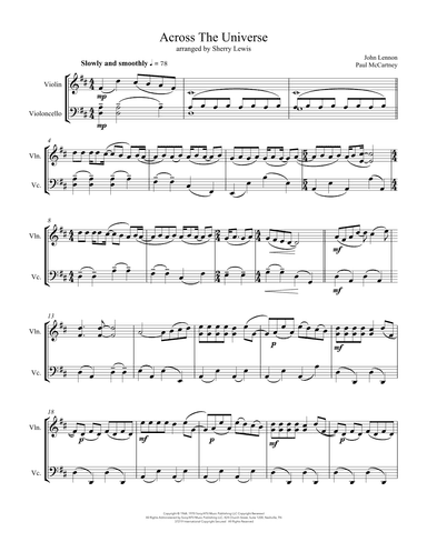 Across The Universe (arr. Sherry Lewis)