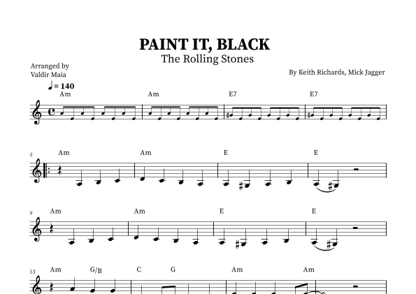 Paint It, Black (arr. Valdir Maia)