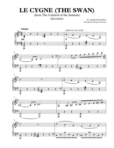 Le Cygne (The Swan) (arr. Jacques Durant)