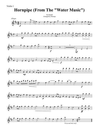 Hornpipe From The Water Music (arranged for string trio) (arr. Marmpy)