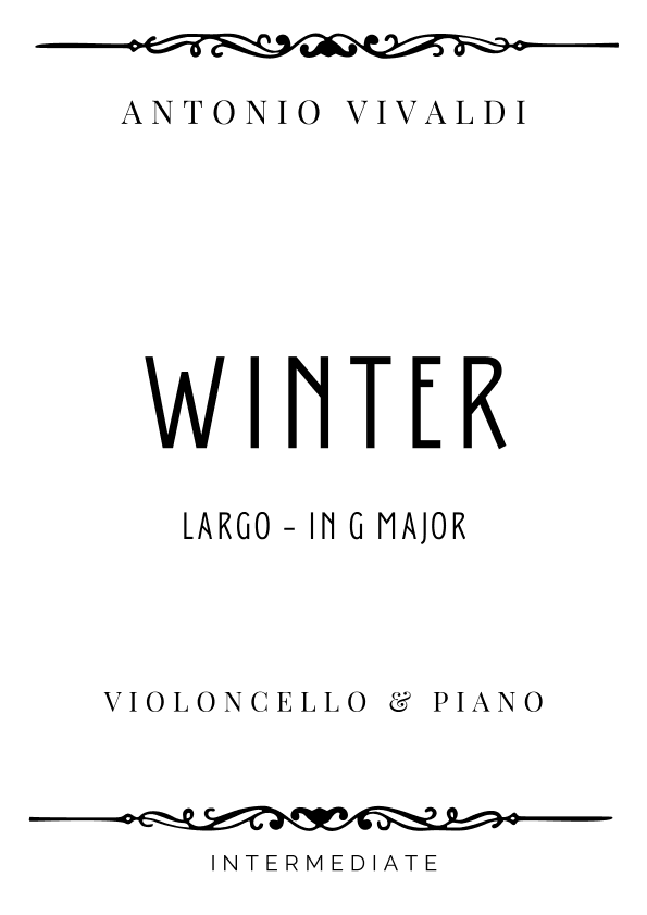 Vivaldi - Largo from Winter (The Four Seasons) in G Major - Intermediate (arr. Piacere Music Sheets)