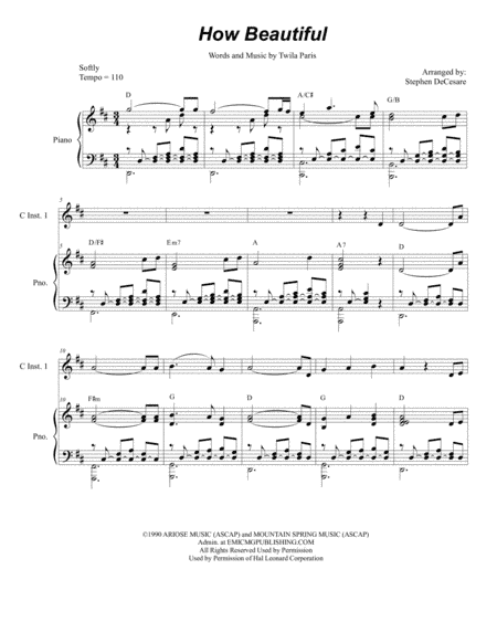 How Beautiful (arr. Stephen DeCesare)
