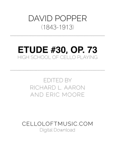 Popper (arr. Richard Aaron): Op. 73, Etude #30 (arr. Richard Aaron, Eric Moore)