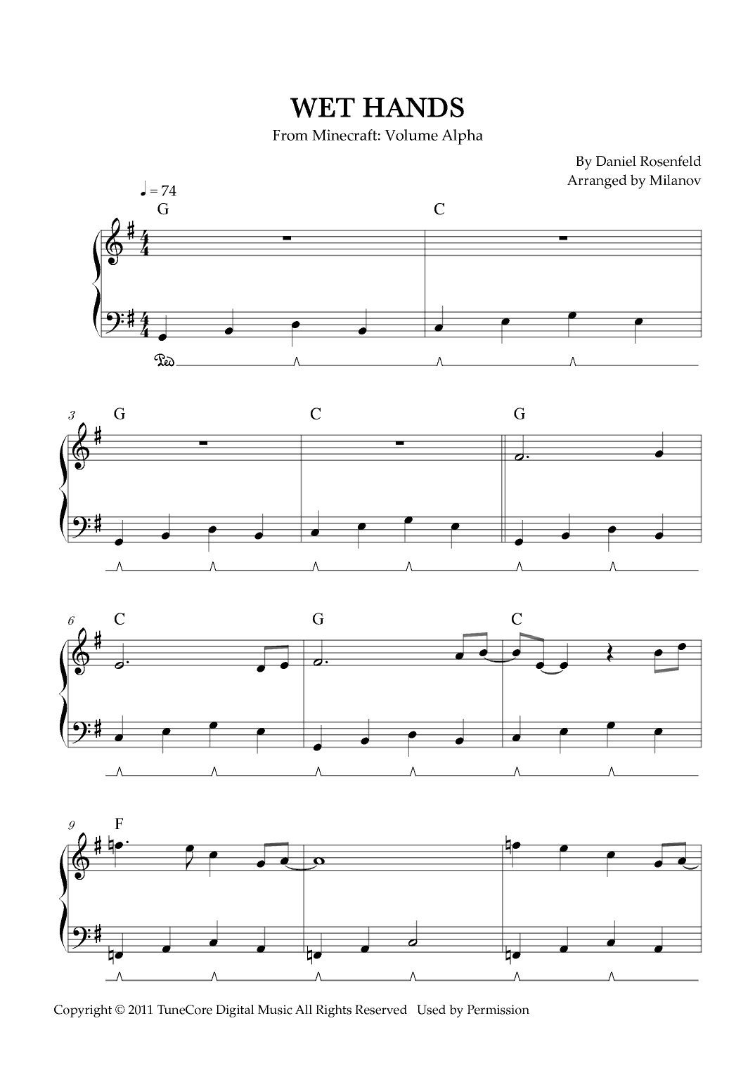 Wet Hands (arr. Milanov)