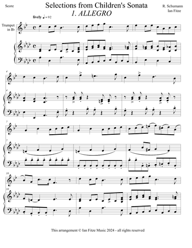 Two Selections from Sonatas for Children (arr. Ian Fitze)