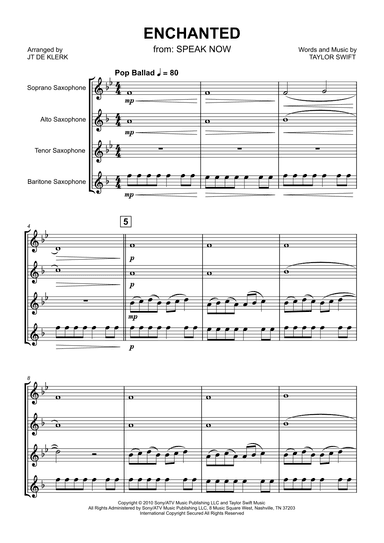 Enchanted (arr. JT De Klerk)