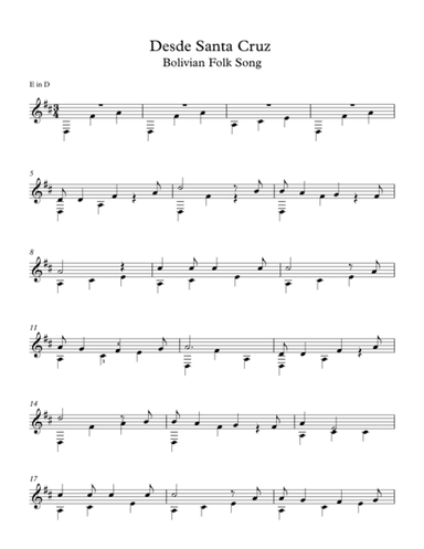 Desde Santa Cruz (arr. Milan Mitic)