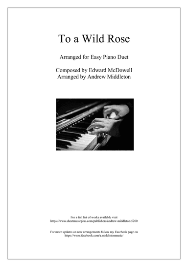 To a Wild Rose arranged for Piano Duet (arr. Andrew Middleton)