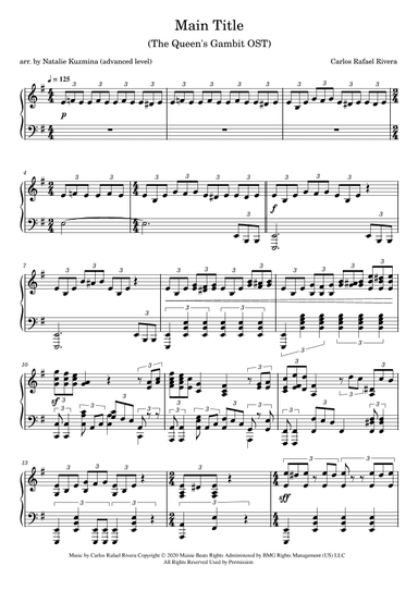Main Title (arr. Natalie Kuzmina aka nattaliepiano)