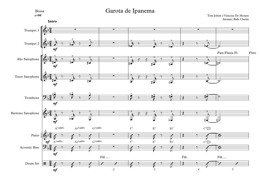 Garota De Ipanema (arr. Rafa Clarim)