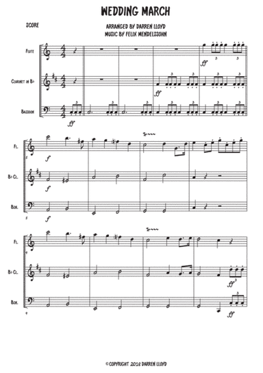 Wedding March - Woodwind trio (arr. Darren Lloyd)