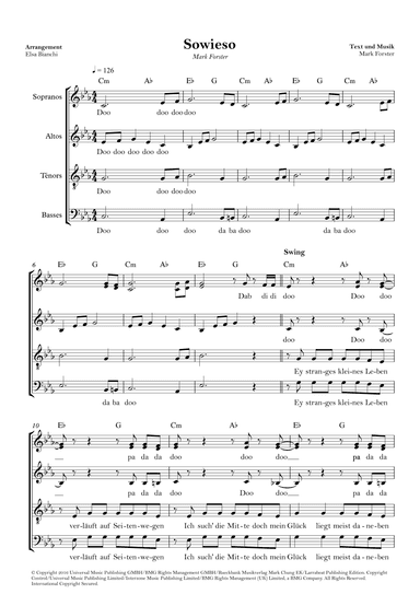 Sowieso (arr. Elsa Bianchi)