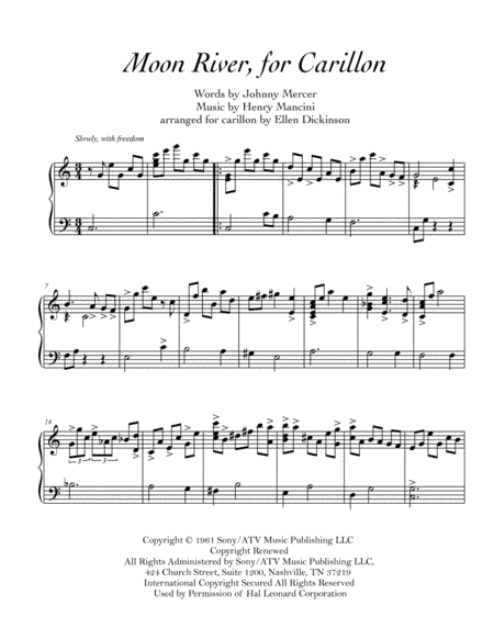 Moon River (arr. Ellen Dickinson)