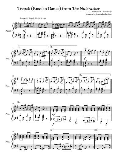 Trepak (Russian Dance) from The Nutcracker (arr. Aurelia Productions)