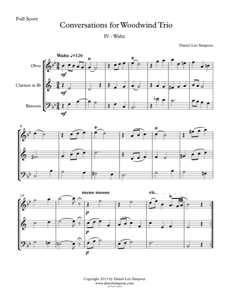 Conversations for Woodwind Trio - 4th Mvt. (Waltz)