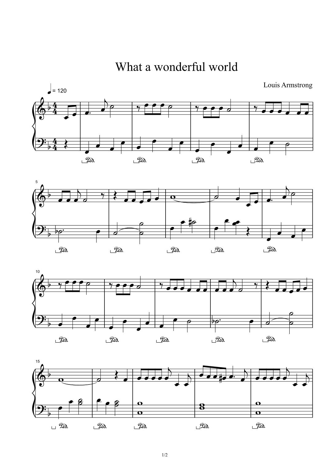 What A Wonderful World (arr. Louis Armstrong)