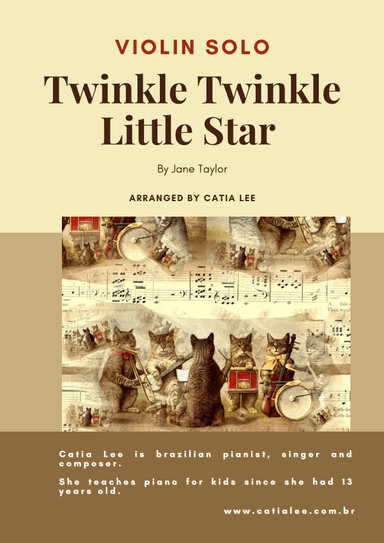 Twinkle Twinkle Little Star - Violin Solo A Major (arr. Catia Lee)