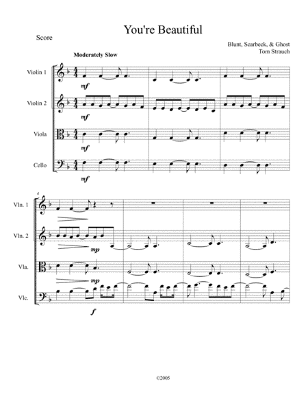 You're Beautiful (arr. Thomas Strauch)